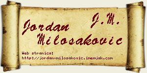 Jordan Milošaković vizit kartica